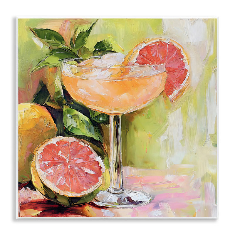 Plaque murale «Grapefruit Summer Cocktail», design par Riley B