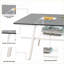 Verre trempé gris café & amp; Ensemble de tables de bout pour le salon, facile à nettoyer et amp; Vaste espace de rangement-278998338