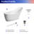 67'' x 30'' Soaking Solid Surface Bathtub