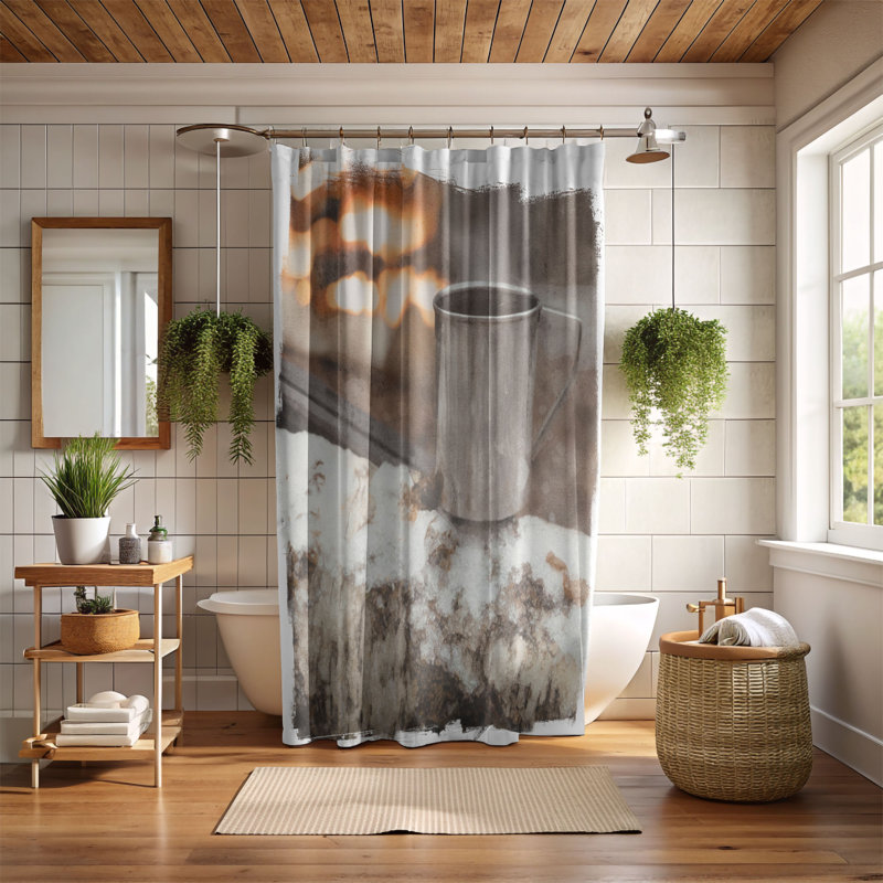 Tavey Shower Curtain, 74"H x 71"W
