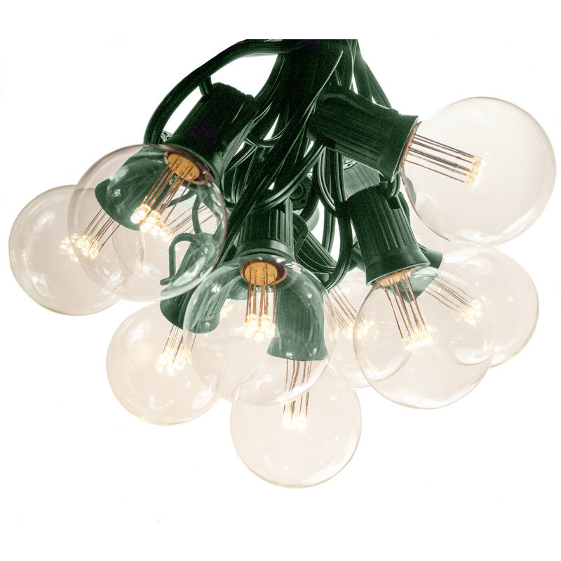 Guirlande de 25 lumières sphériques d'extérieur 25 pi, Clôture à mailles losangées en acier galvanisé