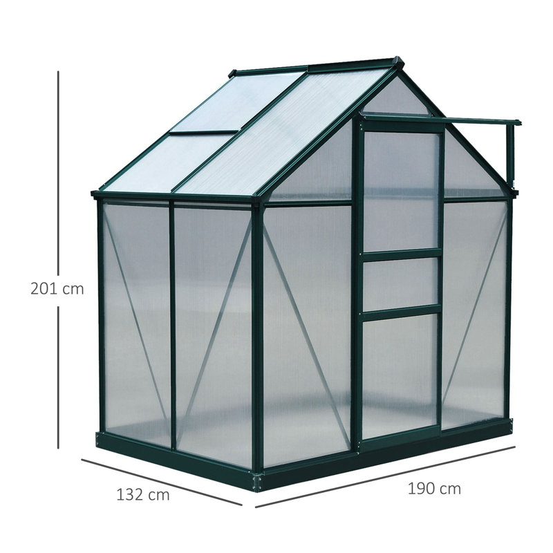 Calhoon 6.2 ft W x 4.3 ft D Hobby Greenhouse