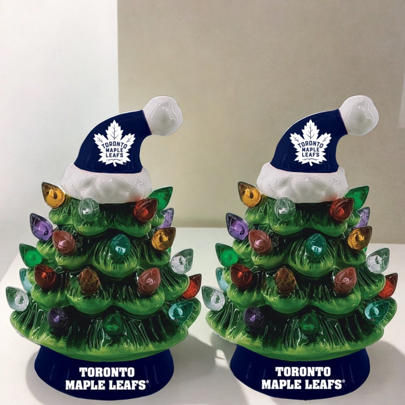 4" Mini LED Tabletop Christmas Tree, Toronto Maple Leafs
