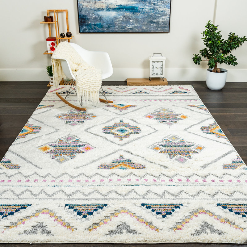 Tapis à poils longs Uppingham, Rectangle 6 pi 7 po x 9 pi 6 po