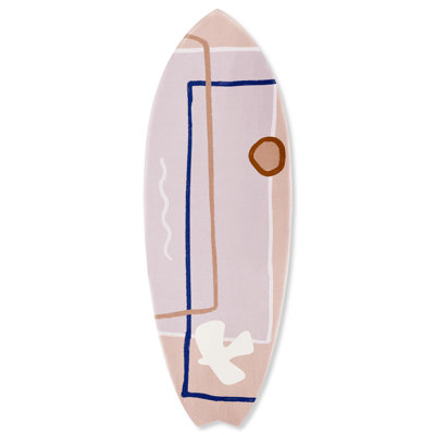 Matisse Abstract Skimboard Acrylic Art by Notoriart 1 Panel 13" x 37"