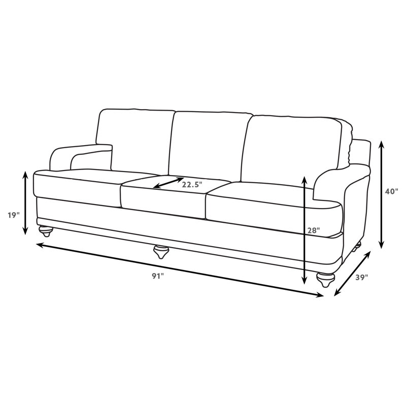 Canapé Susane, Tissu beige