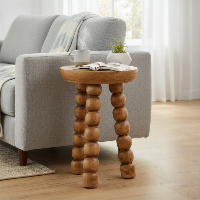 Table d'appoint Paulownia, Noyer