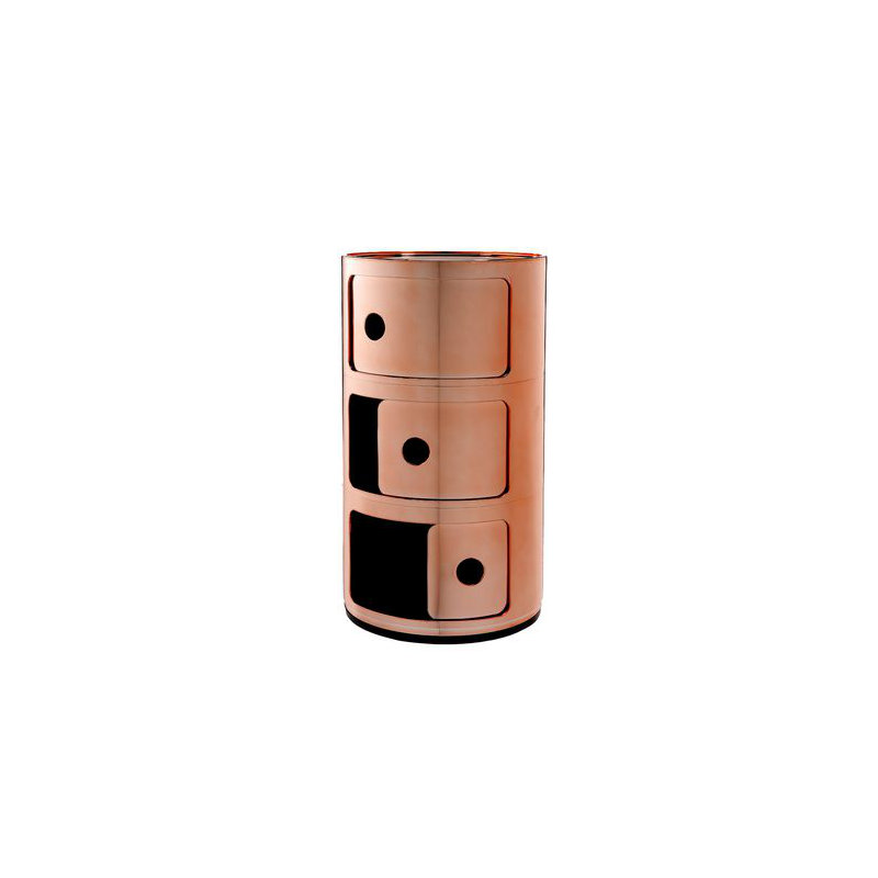 Precious Componibili Round Storage Modules, Copper, 3 Hi