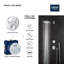 Ensemble de garniture de robinet thermostatique de douche à trois fonctions Grohe Grohtherm-44388657