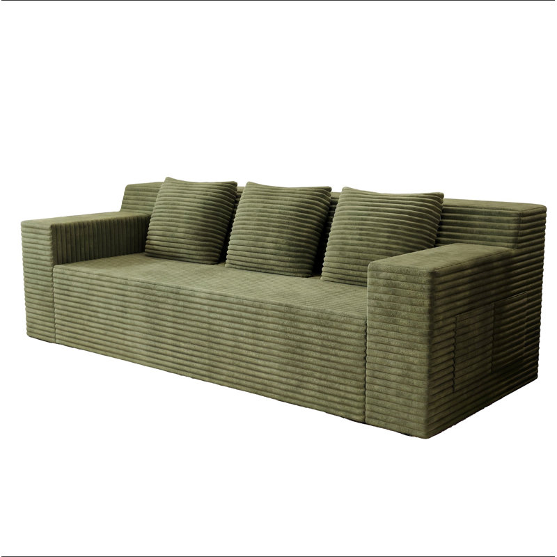 Canapé 71 po 71 po, tissu velours côtelé, sièges profonds, canapé causeuse confortable, sans assemblage, 1 pièce pour salon, chambre à coucher, salle de conférence, appartement