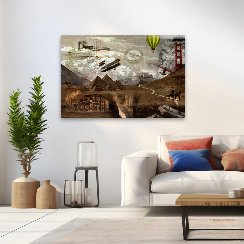 World Travel - People and Places Art, H 32 po x l 48 po
