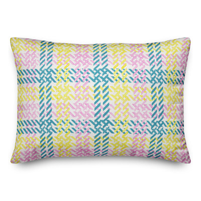  Coussin décoratif en polyester écossais intérieur / extérieur