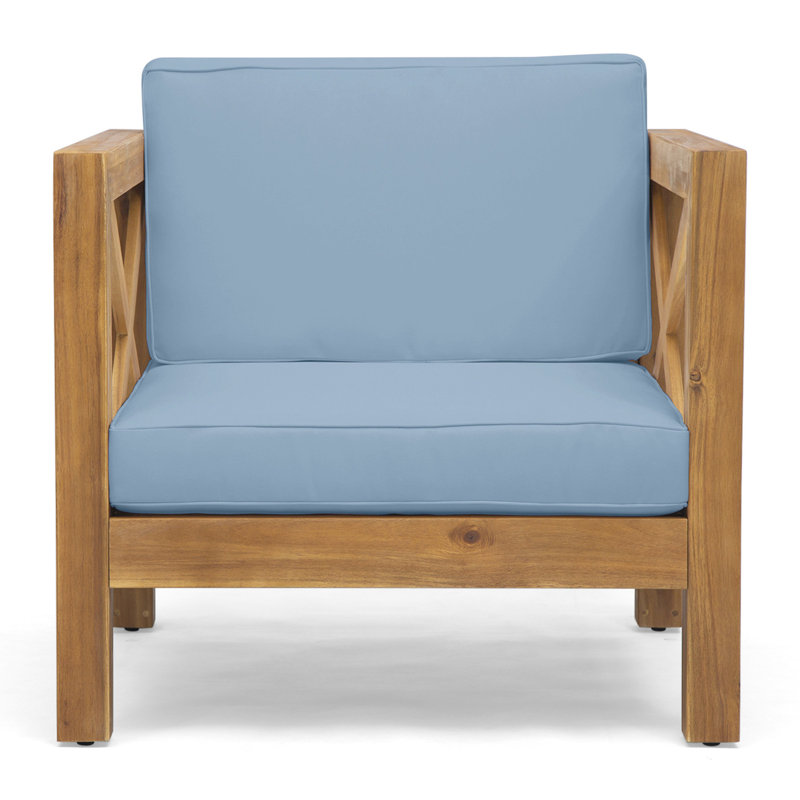 Fauteuil club de style Mid-Century, composition en bois, tissu de housse de coussin imperméable moderne fabriqué en bois, rembourrage de siège à eau