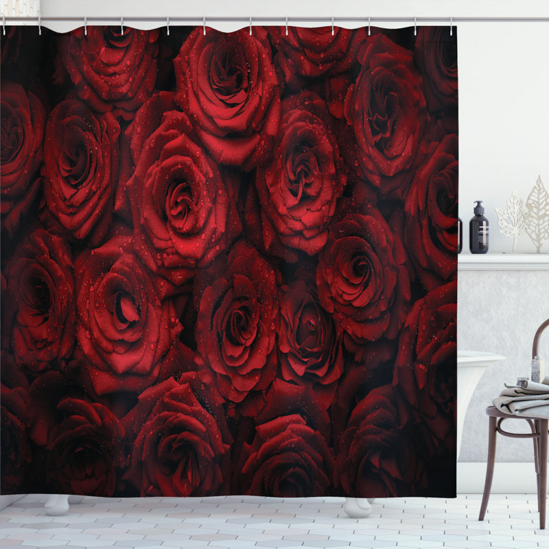 Shower Curtain with Hooks Included, 70" H x 69" W