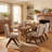 Modern Upholstered Parsons Chair Linen Fabric Tufted Dining Chairs Armless Side Chair Vanity Chair-112556278