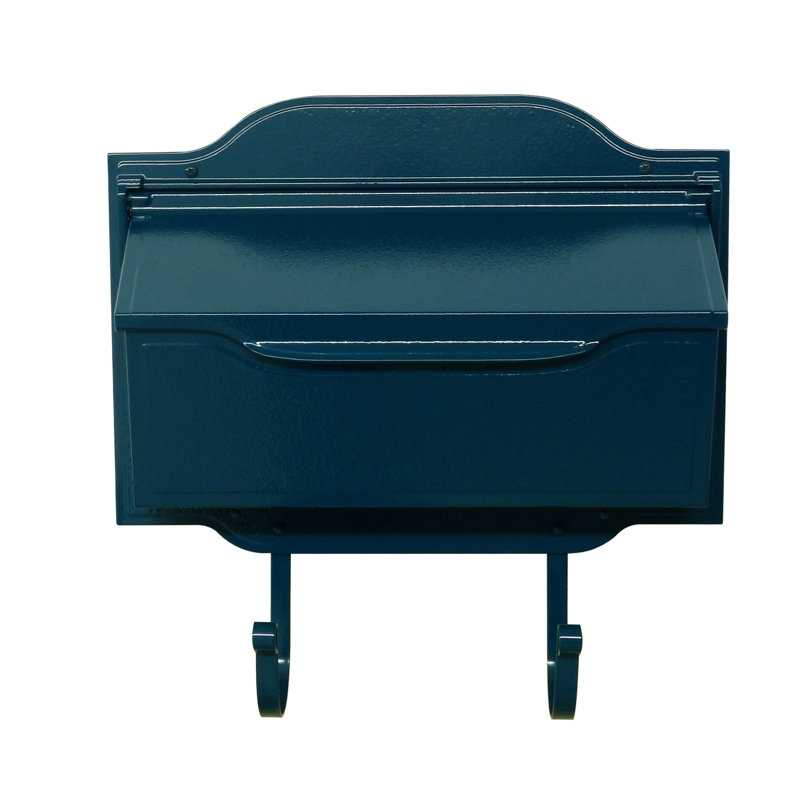 Asbury Wall Mounted Mailbox, Blue