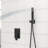 12 Inch Square Dual Shower Head Wall Mounted Matte Black System, - Scald Balanced, 360 Adjustable Rainfall Shower, Handheld For Flexible Use With Balanced Valve, Rotation, Easy To Clean And-121029696
