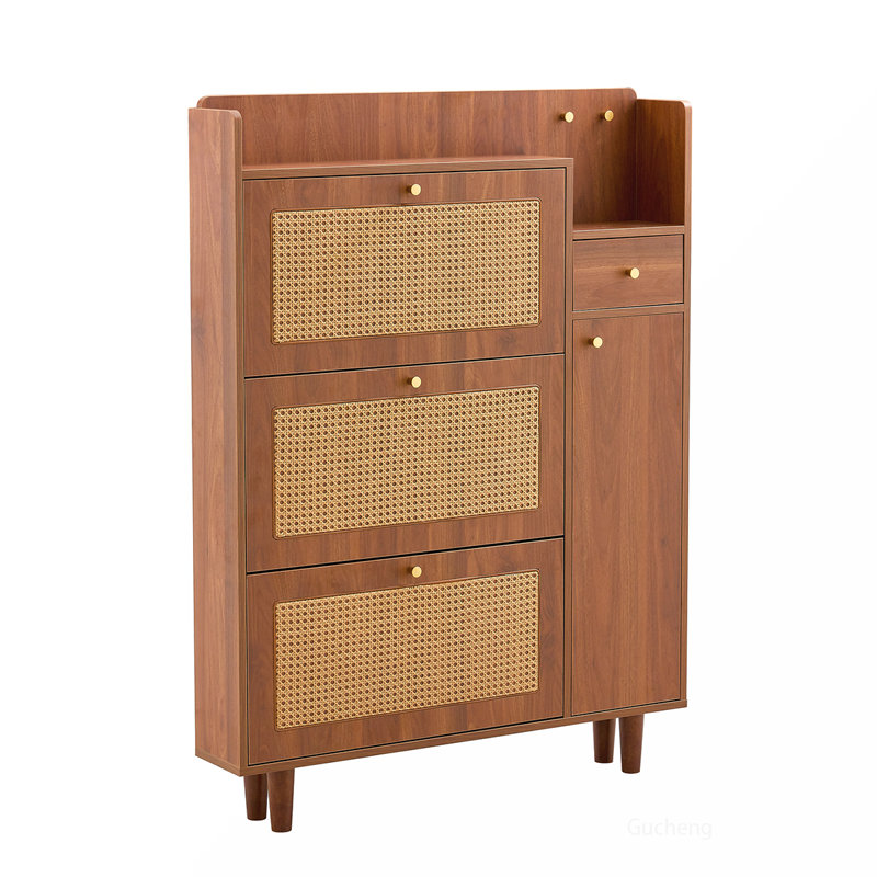 Minimalist MDF Shoe Cabinet with Versatile Design for Home Organization