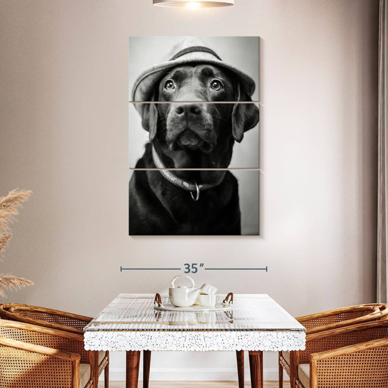 Brampt Black Labrador Boss, 50" H x 32" W