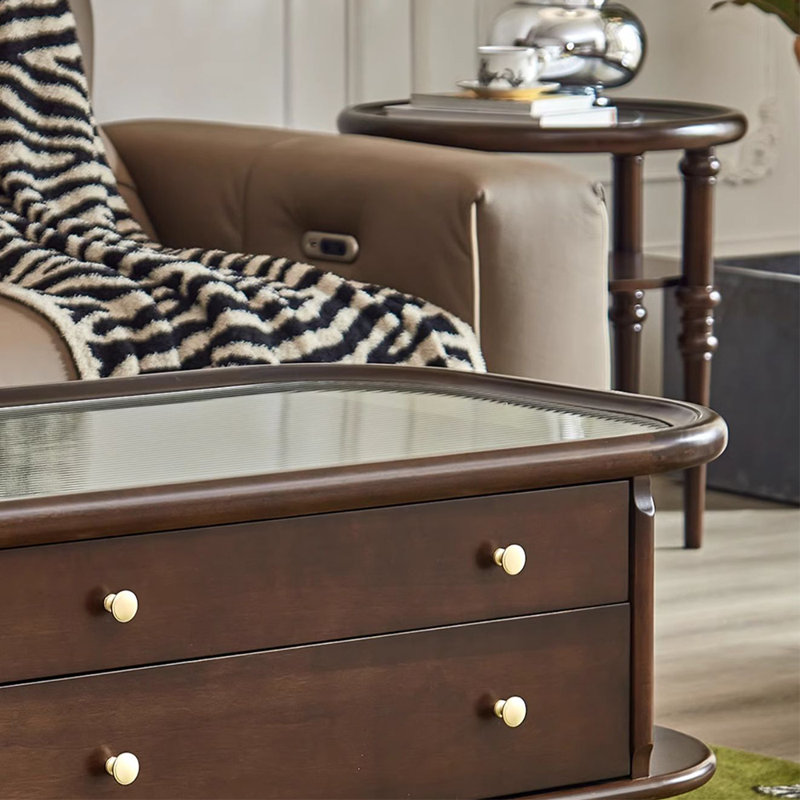 Table basse luxueuse de style américain, H 19,69 po x L 55,12 po x l 27,56 po