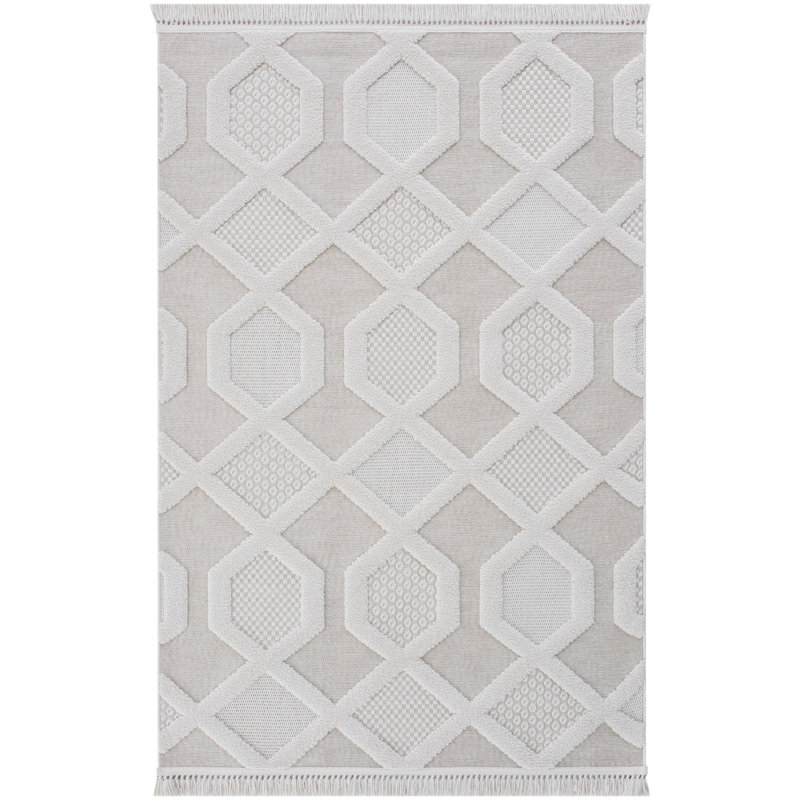 Resor Machine Made Indoor / Outdoor Area Rug, Rectangle 3'11" x 5'10"
