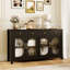 Grande armoire-buffet de 55 po avec rangement, armoire de rangement pour la cuisine avec 3 tiroirs et 4 portes vitrées, table basse avec buffet pour la salle à manger et le salon-106913212