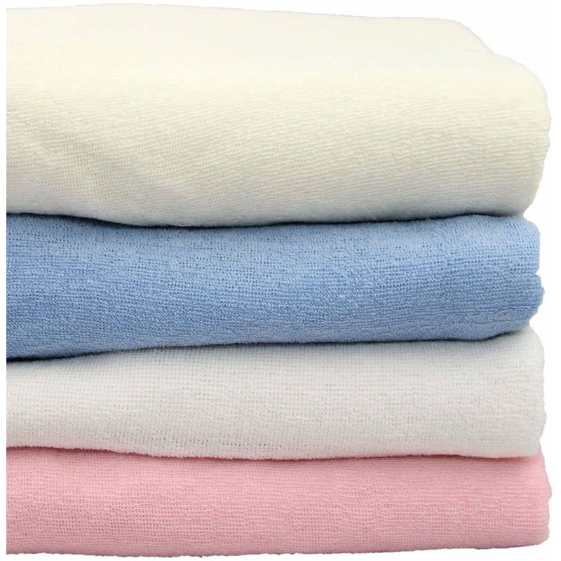 Aljoharah Cotton Blend Fitted Sheet, Double (4'6), Blue