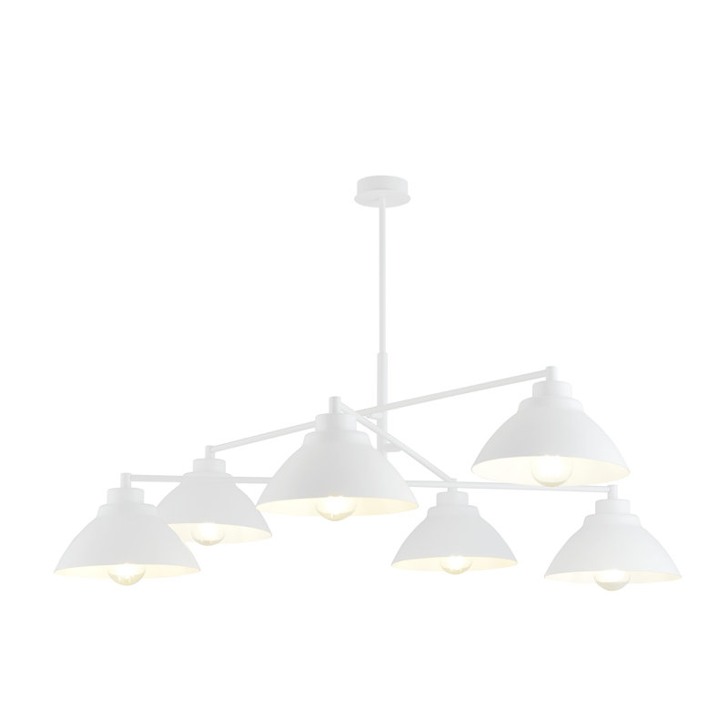 Ilbert 6 - Light Cone Chandelier, White