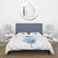 Ensemble de housse de couette bohème et éclectique Blue Boho Feathers - Microfibre polyester-66391388