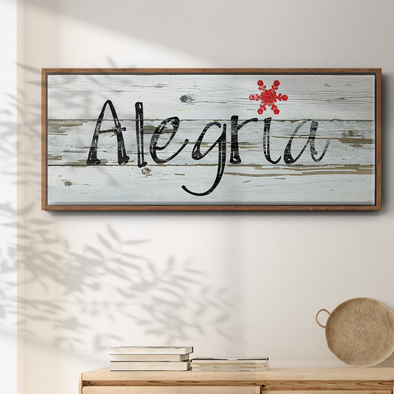 Toile encadrée Alegria, H 8 po x l 20 po