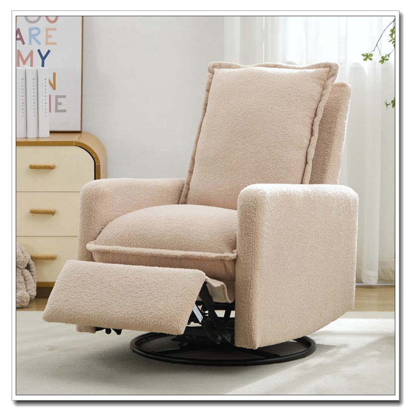 Swivel Rocker Recliner Chair, Oatmeal