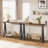 Farmhouse Console Table, 43.3" Entryway Table with 2-Tier Storage & Metal Frame for Living Room, Hallway, Behind Couch-291402090