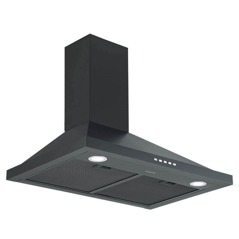 Hotte murale convertible 29 pouces 600 CFM en noir