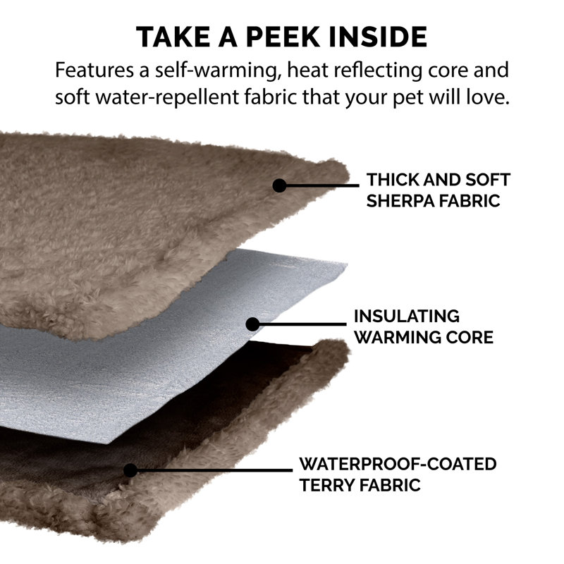 Medium Espresso Waterproof Self-Warming Pet Blanket