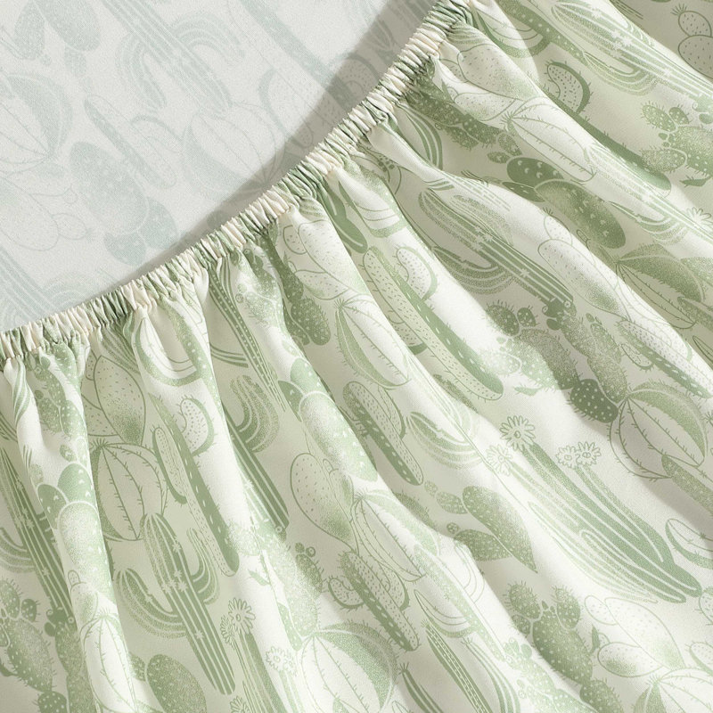 Wrangler Printed Cozy Novelty Sheet Sets, King Sheet Set with 2 Pillowcases, Watercolor Cactus Green