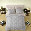 Ensemble de literie Queen, couette grise en polyester, style moderne