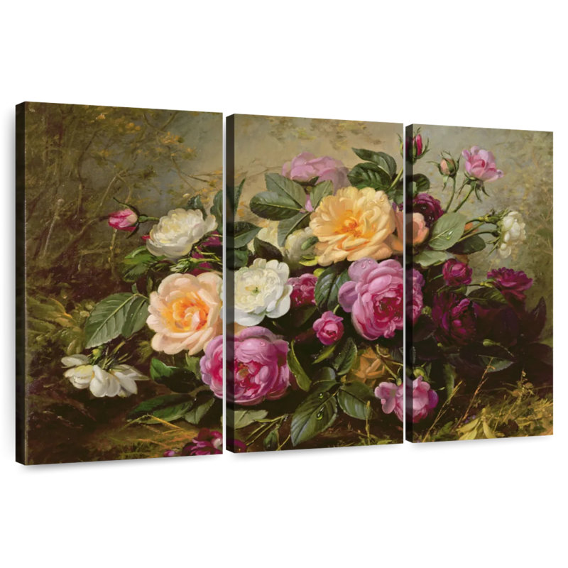 Roses à part entière, H 42 po x l 65 po