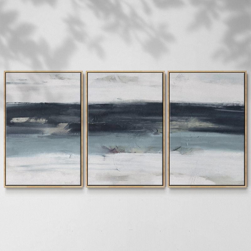 " Above Us " 3 - Pieces, 24" H x 48" W x 2" D, Natural