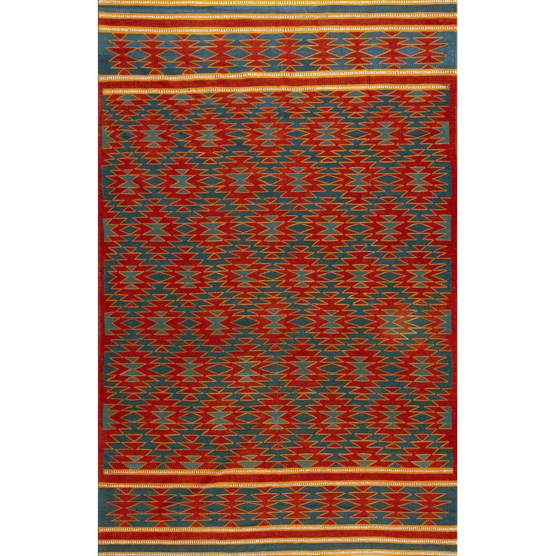 Antique Dhurrie Hallway Runner Cotton Blue Rug