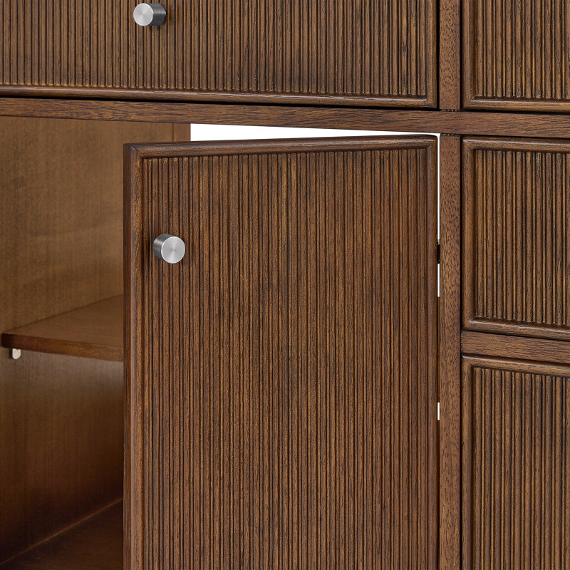 Elan TK 66" Freestanding Double Bathroom Vanity with Cultured Marble Top, White Cultured Marble, Dark Walnut, Brushed Gold