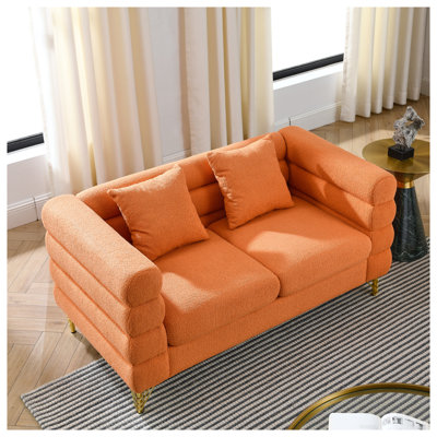 Canapé 60 po. 60 po. Orange Modern