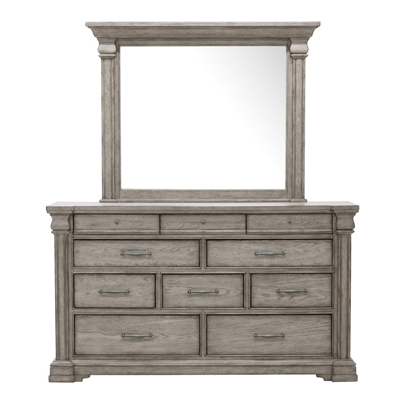 Commode 10 tiroirs + miroir Jahanna