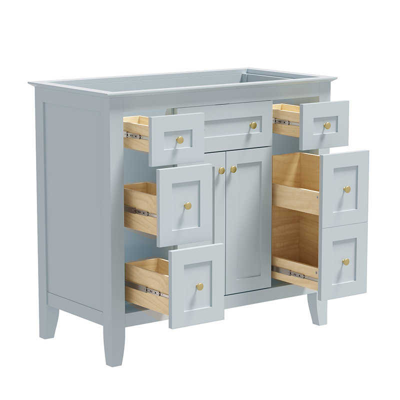 Armoire de salle de bain sans lavabo à 6 tiroirs Bathroon