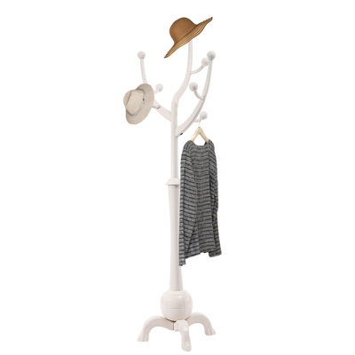 Freestanding Wooden Clothes Coat Rack