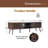 Mid Century Modern TV Stands For Up To 70" TV With Storage, Fluted Wood TV Stand For Living Room, Boho Media Console, Entertainment Center With Cable Management-1144962513