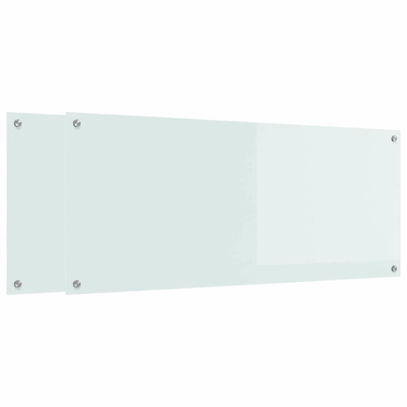 Vidaxl Kitchen Backsplash 2 Pcs Tempered Glass, 100cm H x 40cm W, Transparent