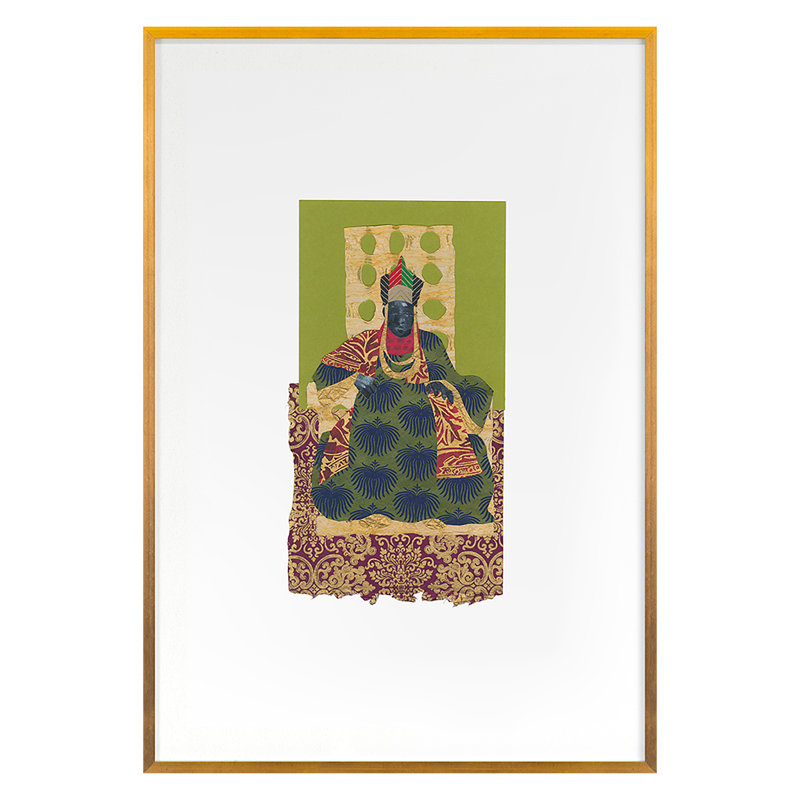 African Royals 1 Print by Ngo, PC, Gold Single Picture Framed
