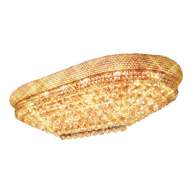 Lustre en cristal de la collection Kerrigan en or 36 x 20 x 14
