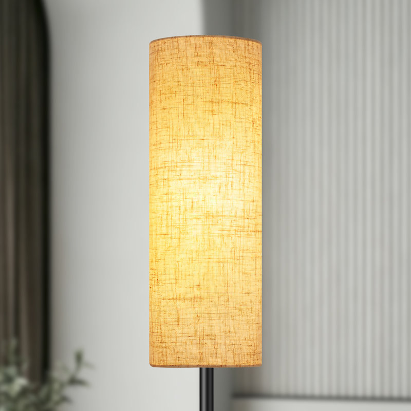 167 H cm Powder Coated Traditional Floor Lamp, Black