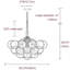 6 - Light Dimmable Sphere Chandelier-88359802